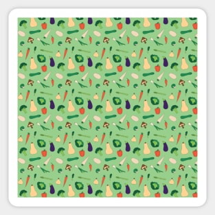 Simple Vegies Pattern in Green Sticker